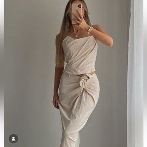 Zara midi knotted skirt